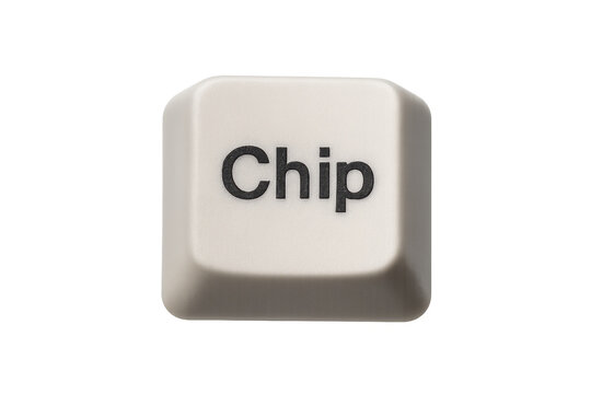 Computer keyboard key displaying word chip - Powered by Adobe