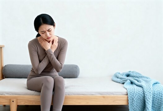 Woman Morning Muscle Tension