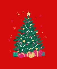 Merry Christmas,christmas tree with gifts background jpg 