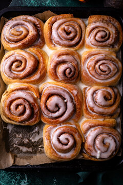 Fresh homemade bakery cinnamon buns