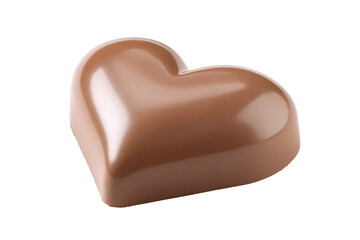 Heartshaped chocolate candy isolated on transparent background