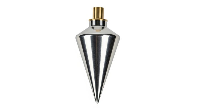 Sleek silver and gold plumb bob for precision work.