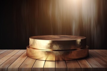 empty golden platform