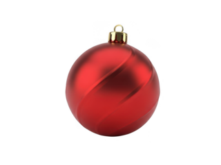Shiny red christmas ornament festive holiday decoration isolated transparent background