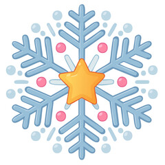 Fototapeta premium Detailed Snowflake Illustration