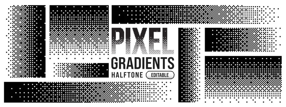 Dither bit pixel for background pattern square and art effect fade. 8 matrix rectangle for chart burst dissolve and geometric texture design. Dither digital light for bit caption explosion.