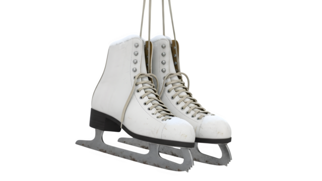 ice skates isolated on white transparent background 