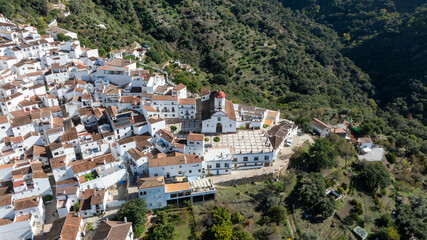 Fototapeta premium Municipio de Genalguacil en el valle del Genal, Andalucía