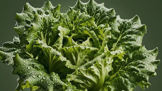 Fresh Green Frisee Lettuce Head A Vibrant and Healthy Choice.