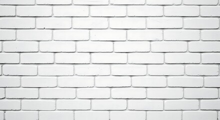 Naklejka premium A Clean White Brick Wall With Subtle Texture And Even Lighting Providing A Bright And Modern Background For Various Design Needs.