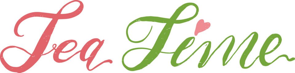 Doodle Sketch Simple Tea Time Lettering Typography