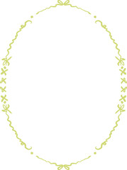 Textured Doodle Simple Isolated Oval Frame Design Element