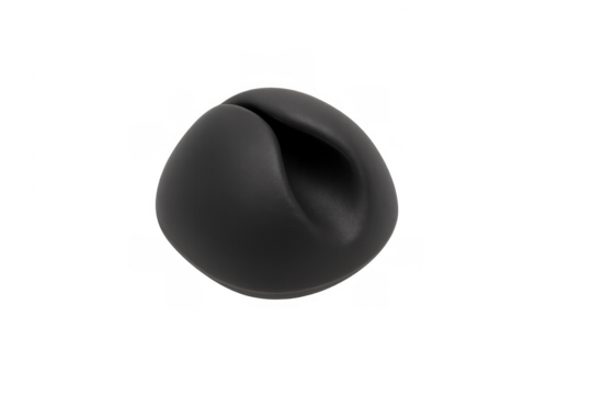 Black cable organizer clip for desk cable management