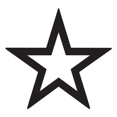 Fototapeta premium Minimalist star icon simple flat vector shape for graphic design isolated on white background