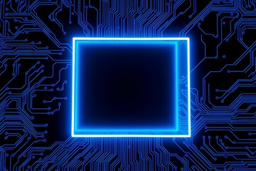 Close-Up of Modern Computer Motherboard with CPU Socket, RAM Slots and RGB Lighting