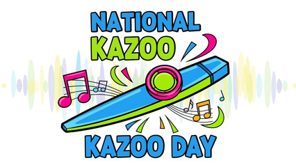 Celebrate National Kazoo Day with vibrant, fun designs perfect for social media promotions and musical themed events, capture the joy of music and quirky celebrations