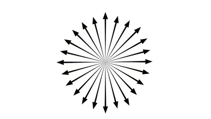 Radial Arrows Emanating from a Central Point.