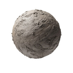 Highly Detailed and Textured Representation of a Celestial Body with Unique Surface Features and Characteristics on Transparent Background