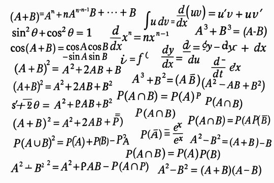 a classic “mathematical trash meme” consisting of a huge number of correctly and incorrectly written mathematical facts, definitions, and formulas