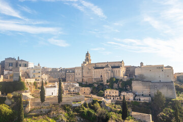 Gravina in Puglia, view of the historic centre and the Cathedral Basilica