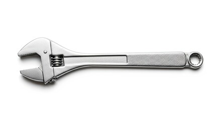 Obraz premium Adjustable wrench on a white background.