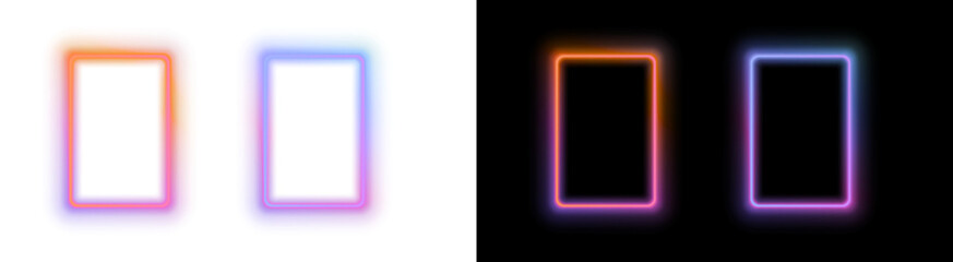 PNG image of Vibrant neon rectangles glow against a perfect for futuristic designs digital art and modern graphic projects adding a touch of electric style on transparent background