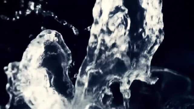 Flowing liquid stream abstract dynamic motion splash element