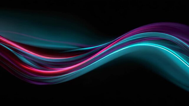Futuristic Neon Light Painting Background