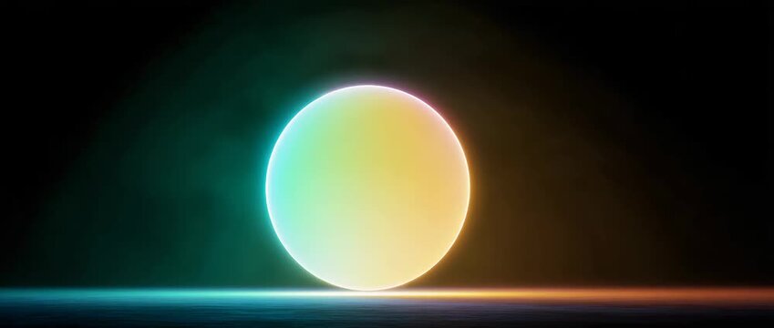 Glowing Futuristic Light Sphere Abstract