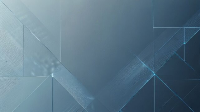 Clean Minimal Blue Ice Fractal Background With Sharp Angular Frost Patterns