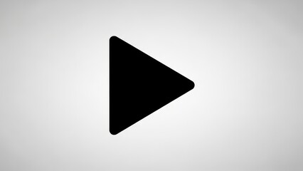 Black Play Button Icon on a Light Gray Background.