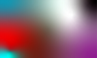 A vibrant abstract background with smooth, flowing color gradients of red, cyan, purple, and white.