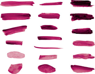 Burgundy Watercolor Brush Marks Pack