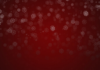 Fondo navide&ntilde;o con degradado rojo intenso y copos de nieve