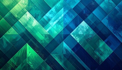 Abstract geometric background in blue green.