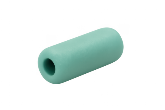 Green plastic cylinder handle industrial component