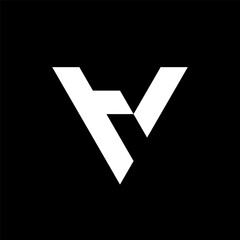 Letter TV or TI minimal monogram logo