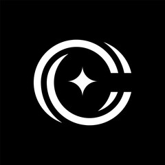 Letter CC luxury minimalist monogram logo.