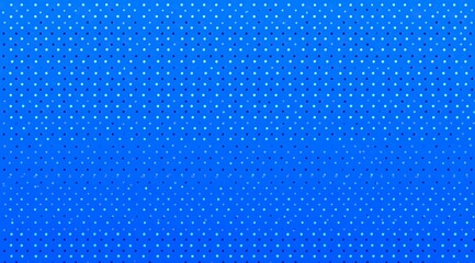 Blue background with white dots. The dots are scattered all over the background