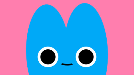 Kawaii doodle mascots with expressive eyes and playful geometric sticker layouts.