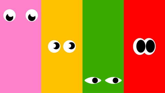 Naklejki Emotional doodle mascots with kawaii faces, sticker charm and geometric highlights.