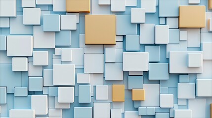 An abstract background featuring a pattern of cubes in various sizes and colors, creating a modern and geometric design.