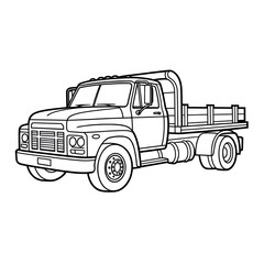 flatbed truck coloring page 