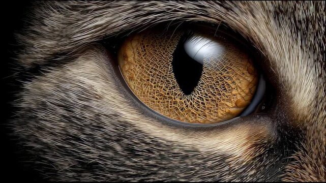 Mesmerizing closeup of a cat eye: natural beauty and intricate detail captured in stunning clarity
