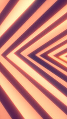Abstract geometric pattern of diagonal orange and dark stripes forming a glowing tunnel illusion.