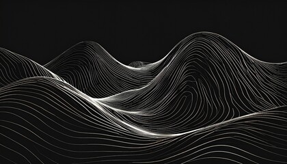 Abstract lines simulating wavy landscape.