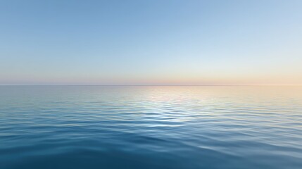 Obraz premium Serene Calm Ocean Surface at Dusk with Soft Pastel Tones Reflecting on Gentle Waves