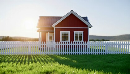 Eco House Green Field Concept Sustainable Nature Living