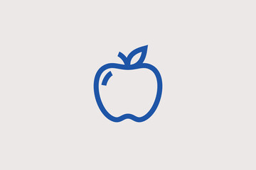 apple illustration in line style design. Vector illustration.	