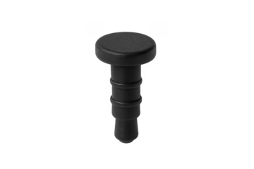 Black plastic dust plug for audio jack protection